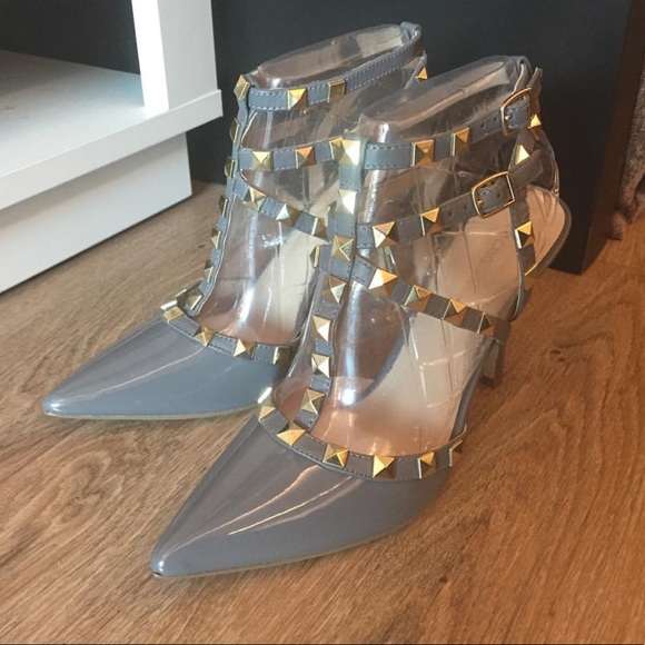 BCBGeneration Studded Patent Leather Pump in Gray - Picture 4 of 8